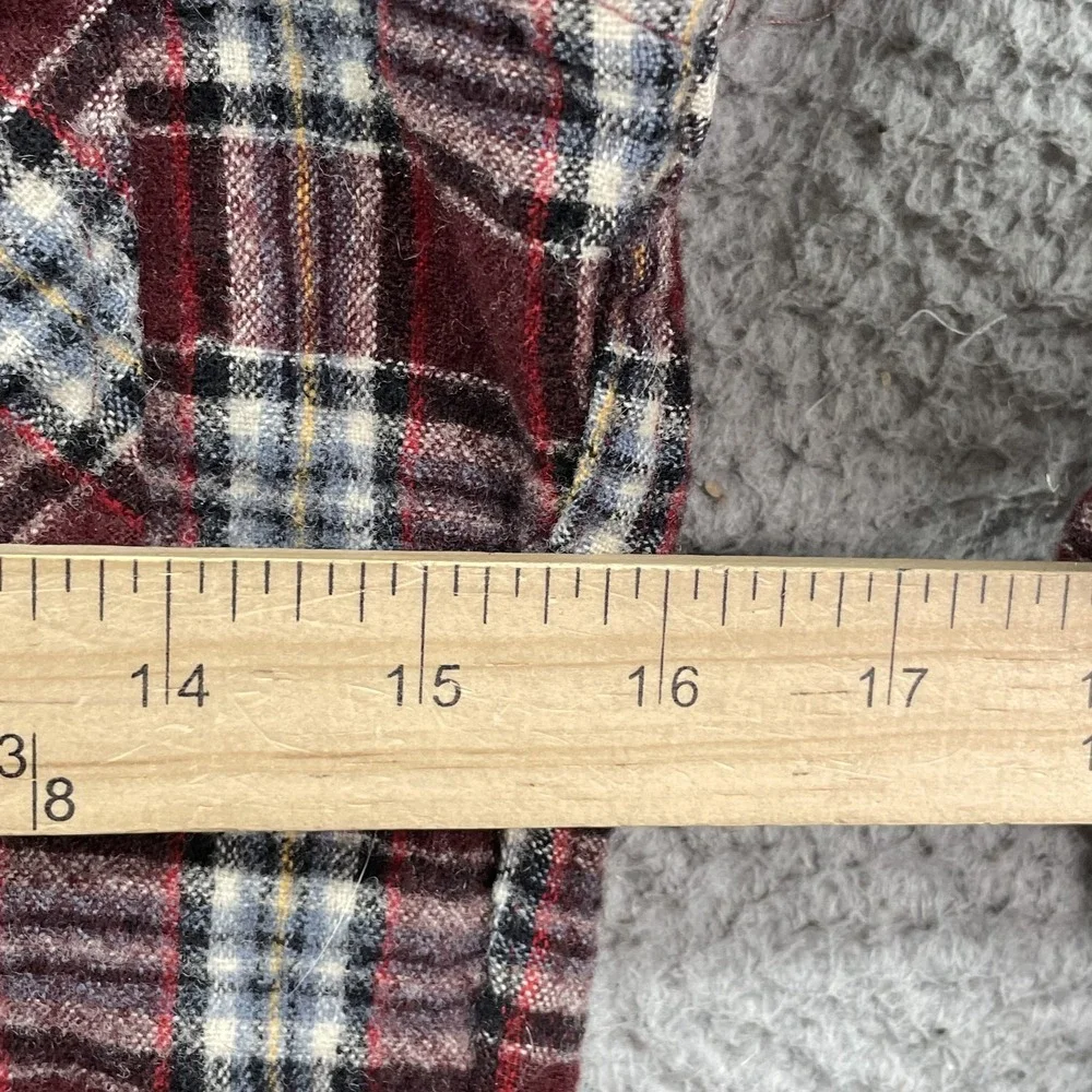 Vintage Pendleton 100% Wool Flannel Shirt Women XS* Western Hike Outdoor 90s USA
